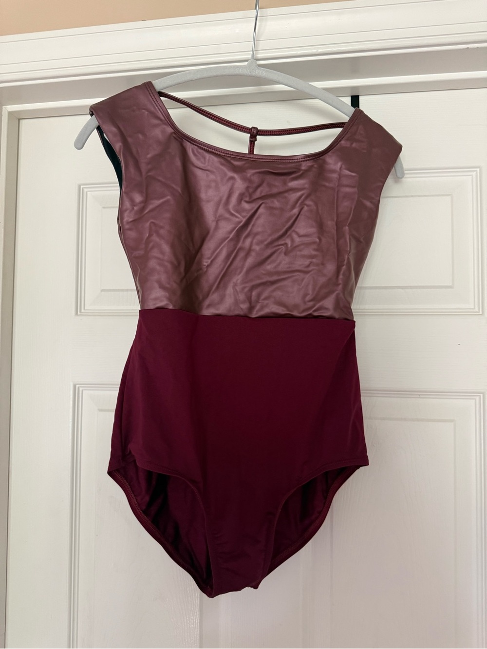 Double Platinum Metallic Color Block Leotard